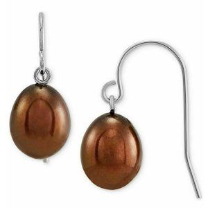 Giani Bernini Chocolate Cultured Freshwater Pearl (7.5-8 mm) Drop Earrings